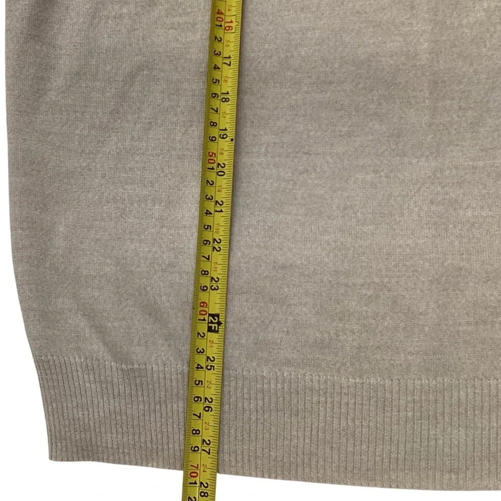 Murano Mens V Neck Sweater Vest Tan Beige 100% Merino‎ Wool XL
